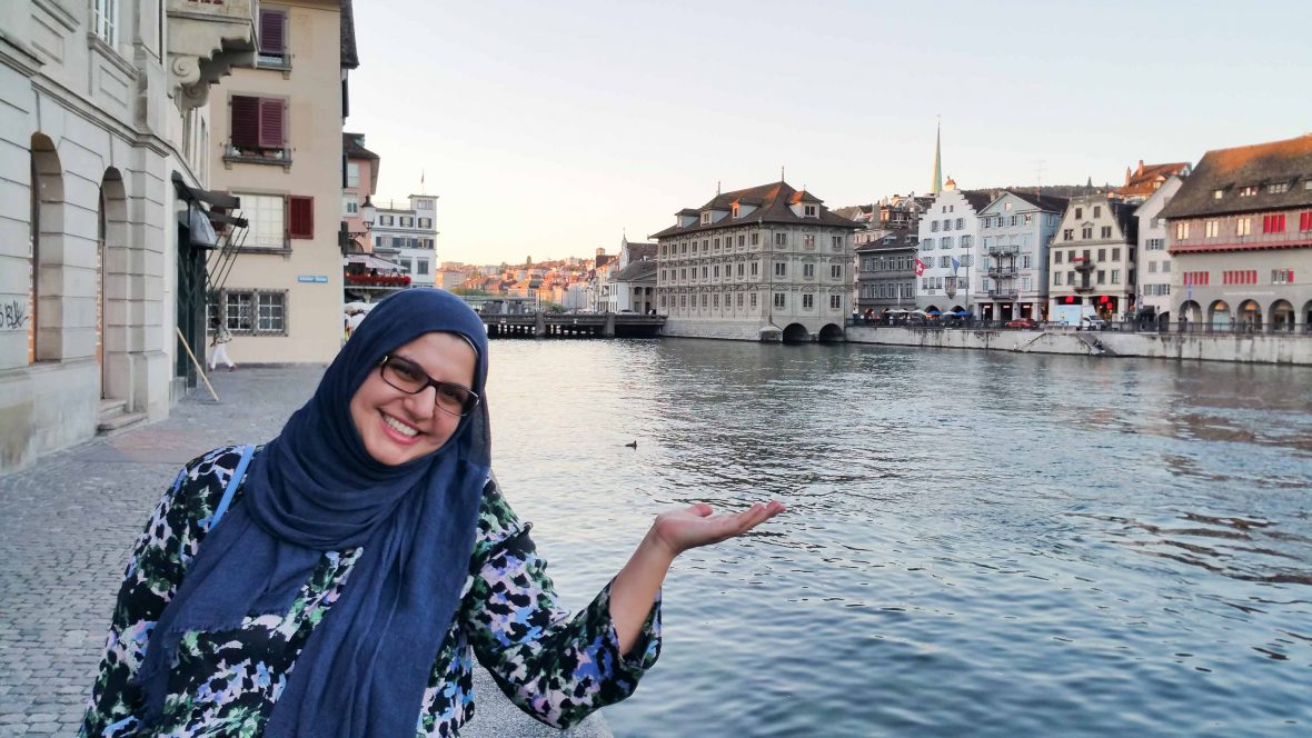 Founder Elena Nikolova of Muslim Travel Girl in Zurich.
